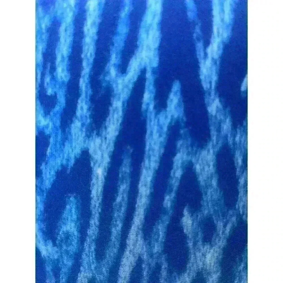 Catherine Malandrino Blue Leopard Print Tunic Top Size Large - Picture 3 of 5